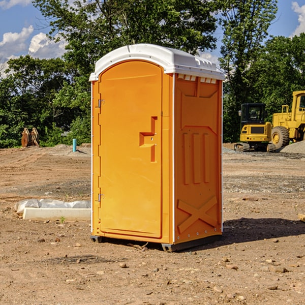 how often are the portable restrooms cleaned and serviced during a rental period in Kent